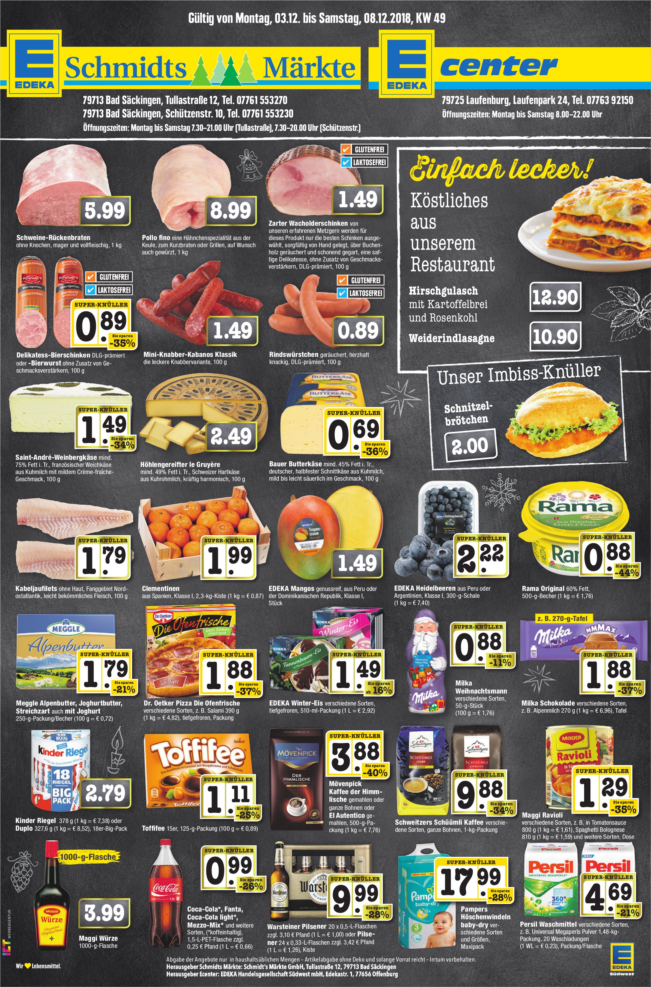 Edeka Schmidts Markte Edeka Center Angebote Vom 03 Bis 08 Dezember